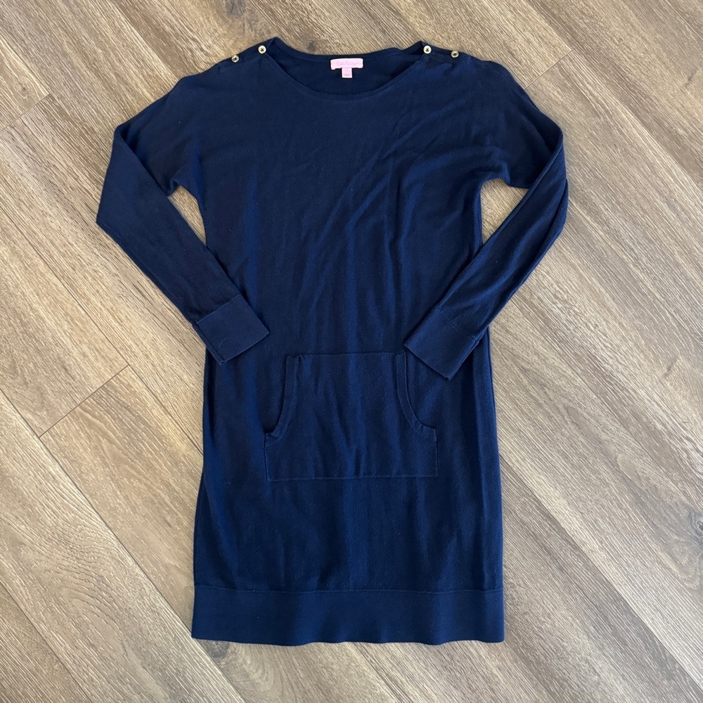 Lilly Pulitzer Sweater Dress, Navy, Size Small